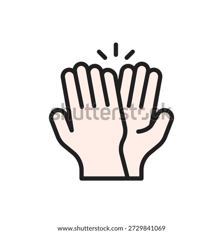 Youth Day High Five Icon Vector Illustration