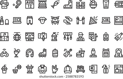 Youth day icons High-Quality Vector Icons Collection with Editable Stroke. Ideal for Professional and Creative Projects.