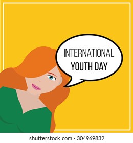 Youth Day illustration Over color background