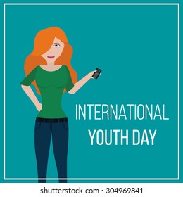 Youth Day illustration Over color background