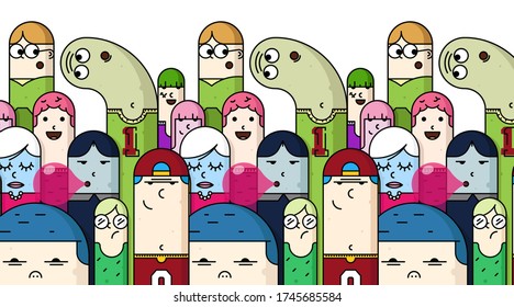 Youth day illustration vector characters. Cartoon illustration of youth day