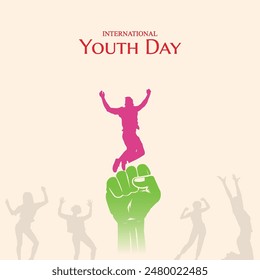 Youth Day, International Youth Day, Celebrating International Youth Day Poster,
