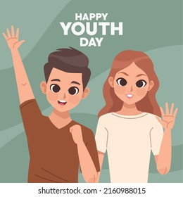 youth day lettering with couple