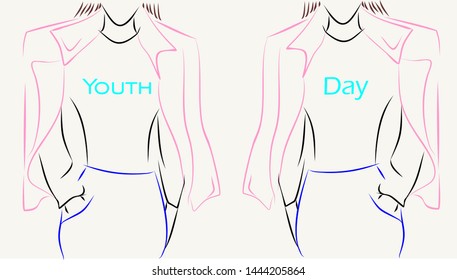 Youth day moment where young people can happy fun to show them world