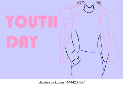 Youth day moment where young people can happy fun to show them world