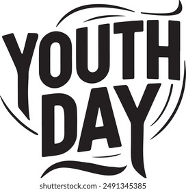 A Youth Day silhouette poster greetings.