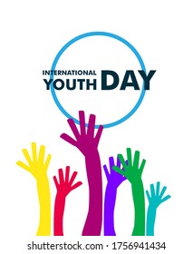 youth day south africa 16 june celebration with hands up illustration background.