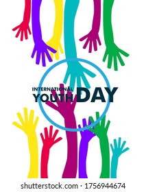 youth day south africa 16 june celebration with hands up illustration background.