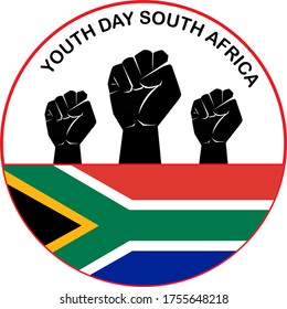 Youth day south africa  Hand Drawn Sketch Vector illustration.