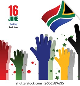 Youth Day South Africa vector cartoon banner
