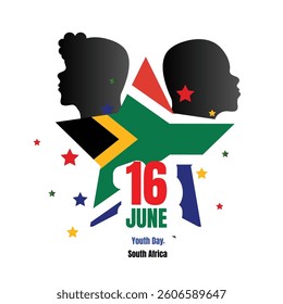 Youth Day South Africa vector cartoon banner