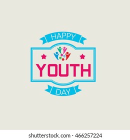 Youth day vector illustration. Youth Day for banner, brochure, greeting, invitation, cover. Design Elements for poster. 
