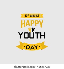Youth day vector illustration. Youth Day for banner, brochure, greeting, invitation, cover. Design Elements for poster. 