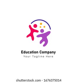 Youth Education Template Logo For Library, School, Company, Book, Classmate, Class, Group, Discussion