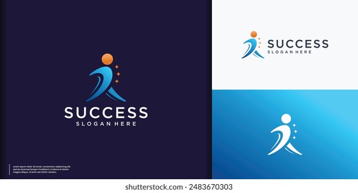 youth foundation logo creative people success logo concept