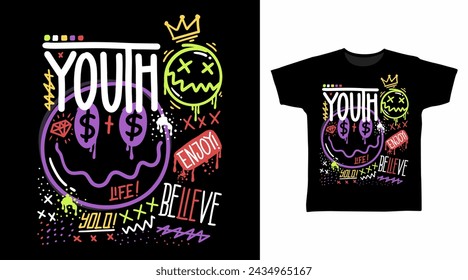 Youth Graffiti Tshirt Art Fashion Designs.