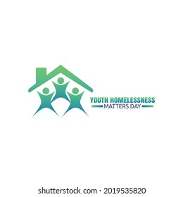 Youth Homelessness Matters Day Vector Illustration. Suitable for greeting card poster and banner.