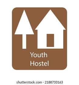 Youth Hostel Sign And Text 