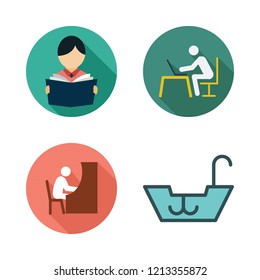 youth icon set. vector set about student, boat and studying icons set.