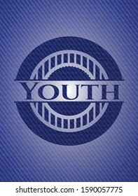Youth jean background. Vector Illustration. Detailed.