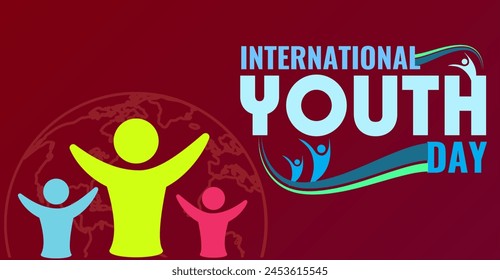 Youth Leading Change: Celebrating International Youth Day. Campaign or celebration banner