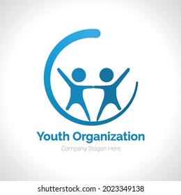 Design-Vektor-Vorlage für Logo der Jugendorganisation
Creative Youth Foundation Logo oder Zeichen- oder Symbol- oder Symboldesign.