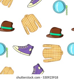 Youth pattern. Cartoon illustration of youth vector pattern for web
