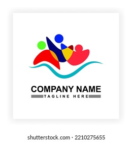 Youth People Logo Template for Scholarships Foundation, Young Community, Youth Center, Study Activity, Teenager Collaboration, School Organization, Future Leadership Foundation. Life Success logo