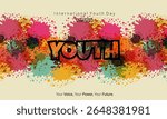 Youth power and unity with this colorful International Youth Day design. Perfect for awareness, school events, and social media campaigns.