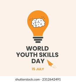 Youth Skills Day Vector Illustration for Background, Poster and Banner Design