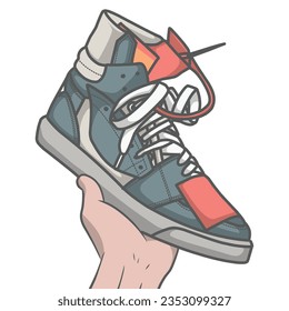 youth sneakers, icon design, and can be used for product illustration