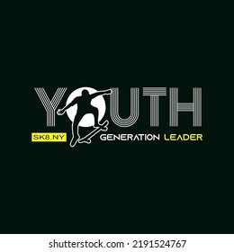 youth  stylish t-shirt and apparel abstract design. Vector print, typography, poster. 