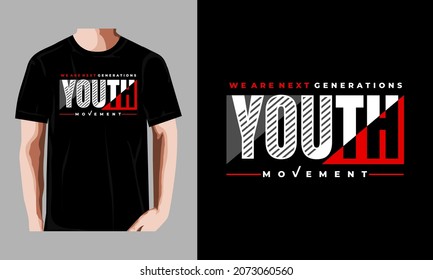 Youth Typography Graphic Design, For T-shirt Prints, Vector Illustration.BROOKLYN-NYC. 