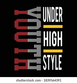 youth under high style design typography,vector illustration for print