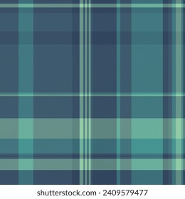 Jugendvektorhintergrundscheck, Paket Textil-Tartan-Plaid. Strip nahtlose Textur Muster Gewebe in türkisen und Teal-Farben.