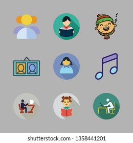 youth vector icon set