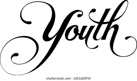 "Youth" vector version of my own calligraphy
