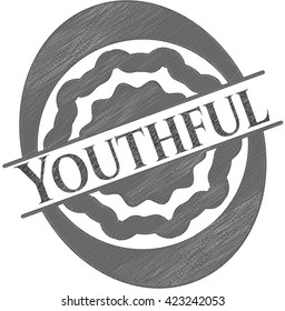 Youthful draw with pencil effect