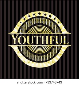 Youthful gold shiny badge