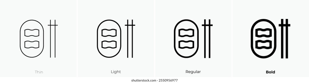 youtiao icon. Thin, Light Regular And Bold style design isolated on white background