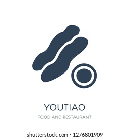 youtiao icon vector on white background, youtiao trendy filled icons from Food and restaurant collection, youtiao vector illustration