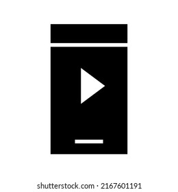 icono de aplicación de youtube o logotipo símbolo de signo aislado ilustración vectorial - iconos vectoriales de estilo negro de alta calidad
