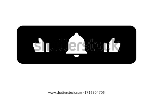 Youtube Bell Icon Like Icon Vector Stock Vector Royalty Free