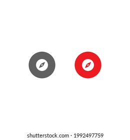 Youtube Explore Button Icon Vector in Flat Design Style. Discovery Symbol Illustration