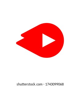 Youtube Go Logo Red Play Button Stock Vector Royalty Free