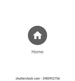 Youtube Home Button Icon Vector. Homepage Symbol Illustration