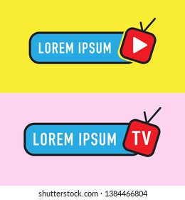 Youtube, Instagram, TV Channel Logo Design Template