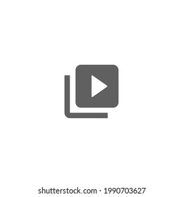 Youtube Library Button Icon Vector in Trendy Style