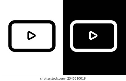 icono de línea de youtube, ícono de ui, ícono de Botón de Play, íconos de redes sociales.