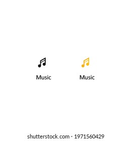 Youtube Music Icon Vector. Circle Musical Note Symbol of Channel